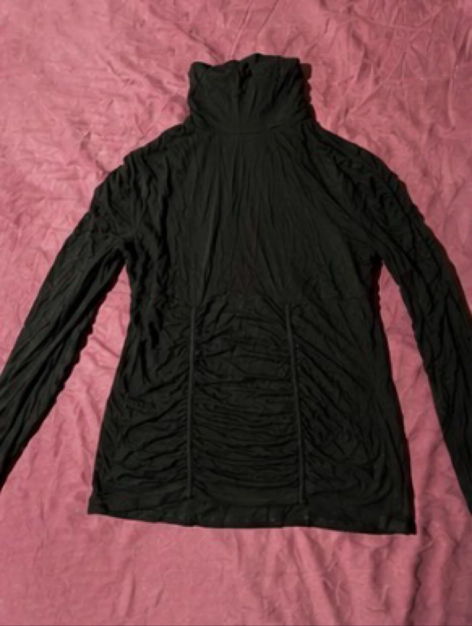 Black turtleneck sweater Tanaïs – long sleeves – Size M – photo 3